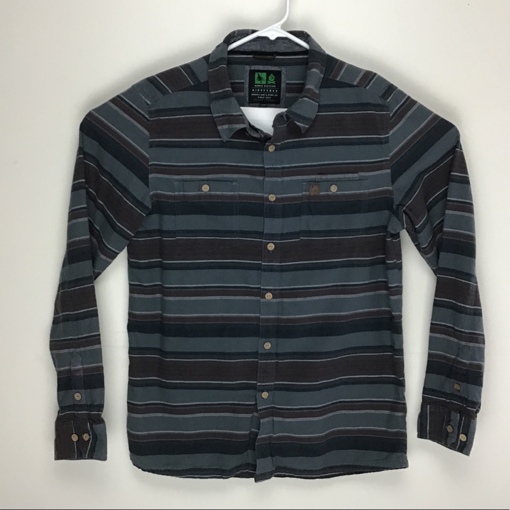 Hippy Tree Original Surf & Stone Company mens long sleeve button up shirt L